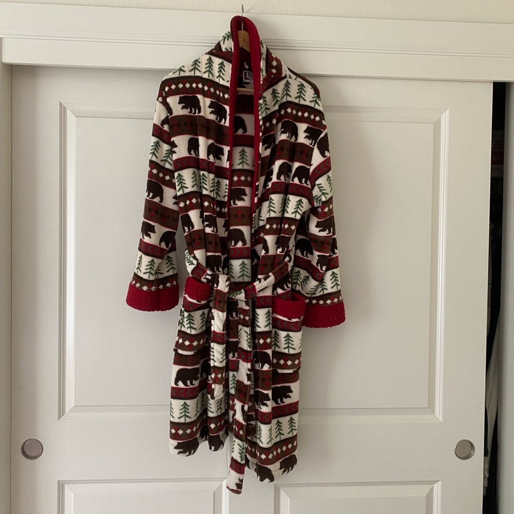 Lazy One - Cozy Bear Print Robe